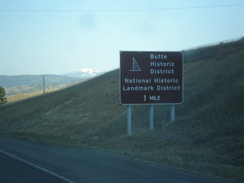 sign montana butte i90 i15 biggreensign buttehistoricdistrict