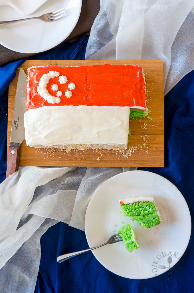 Pandan-Coconut Cake with Cream Cheese Frosting
