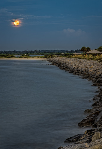 ocean longexposure sky usa moon seascape water weather rock landscape dawn lowlight florida jetty clear inlet astronomy centralflorida ponceinlet ©edrosack