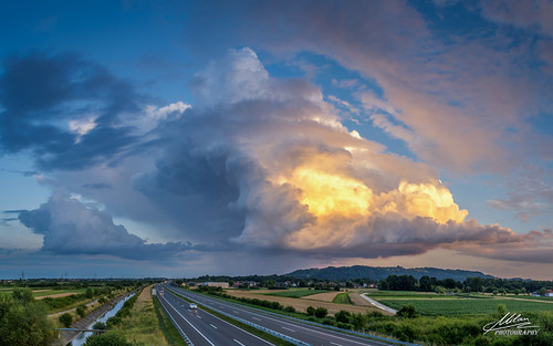sunset sky clouds highway europe croatia hrvatska oblak nebo autoput zalazak samobor oblaci milanz81 farkaševec