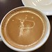 I am a coffee artist. I put my initial in my flat white with cream. #yegcoffee