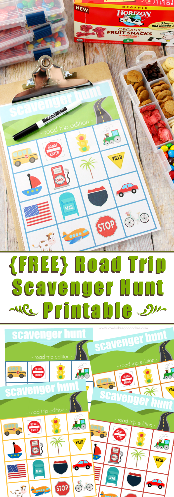 No road trip is complete without car games and snacks! Download this Road Trip Scavenger Hunt Printable and see how easy it is to make road trip snack boxes! #HorizonSnacks #ad