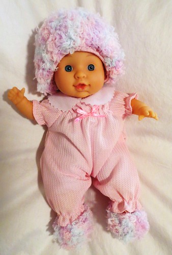 Baby Doll Fun Fur Hat & Booties