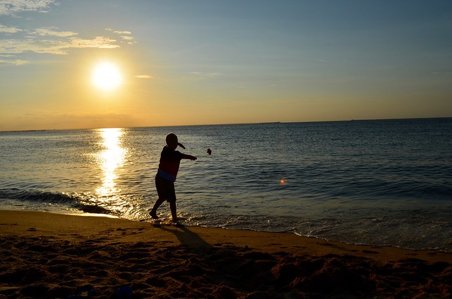 Attending the evening crabbing program means you'll get some great shots of the sunset over the Chesapeake Bay.  First Landing's beach faces north so you can get some great photos! First Landing State Park, Virginia offers crabbing programs all summer long 