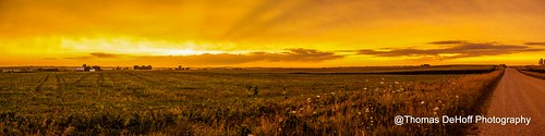 sunset panorama yellow glow stitch sony iowa a700