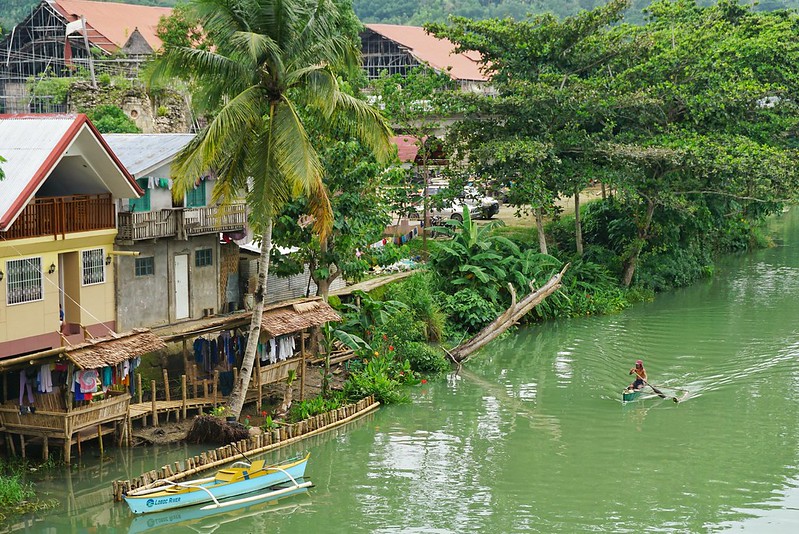 Riverside life in the Philippines