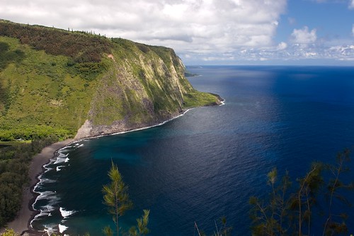 usa 20d clouds landscape hawaii cliffs hi waipio