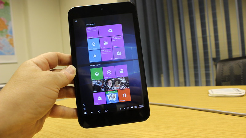 Windows 10 on a tablet