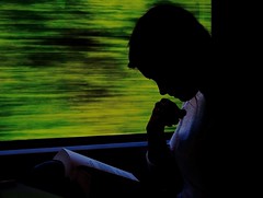 Reading in a train - La lectrice du train - Photo of Vallon-en-Sully