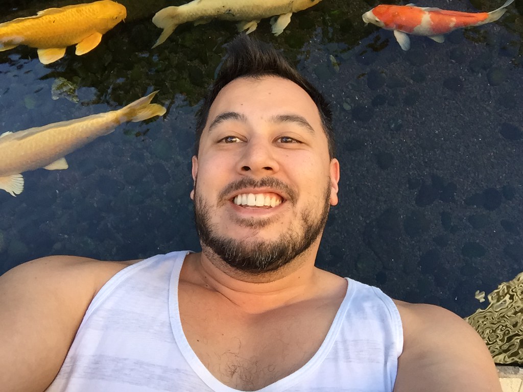 Chilling with the Koi Fish