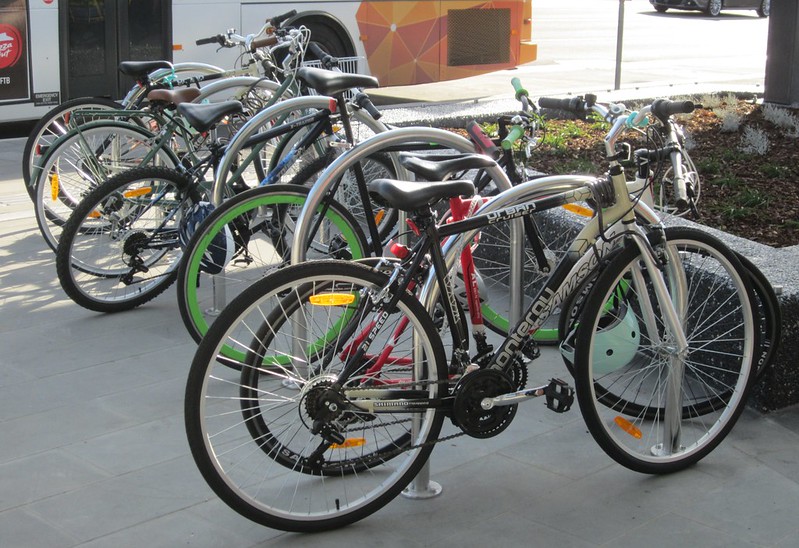 Bicycles parked at Ormond station
