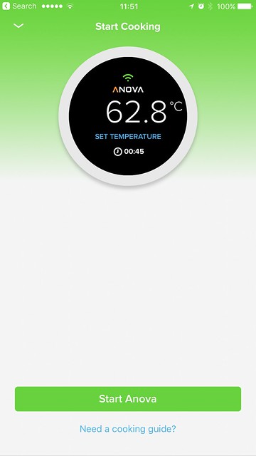 Anova Wi-Fi iOS App - Set Temperature