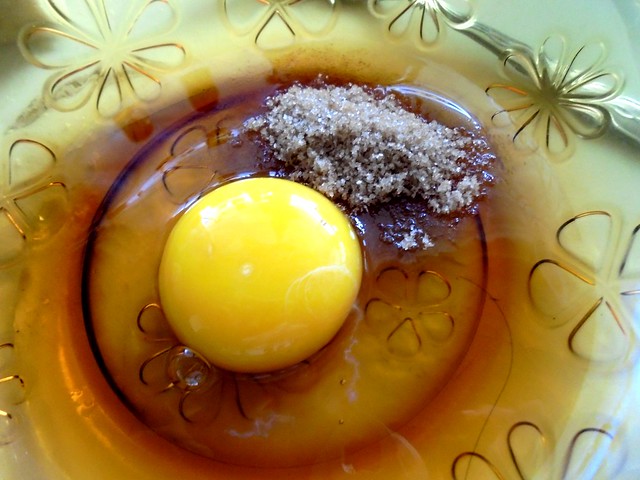 Egg and brown sugar