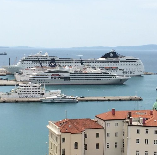 Ships docked in Split