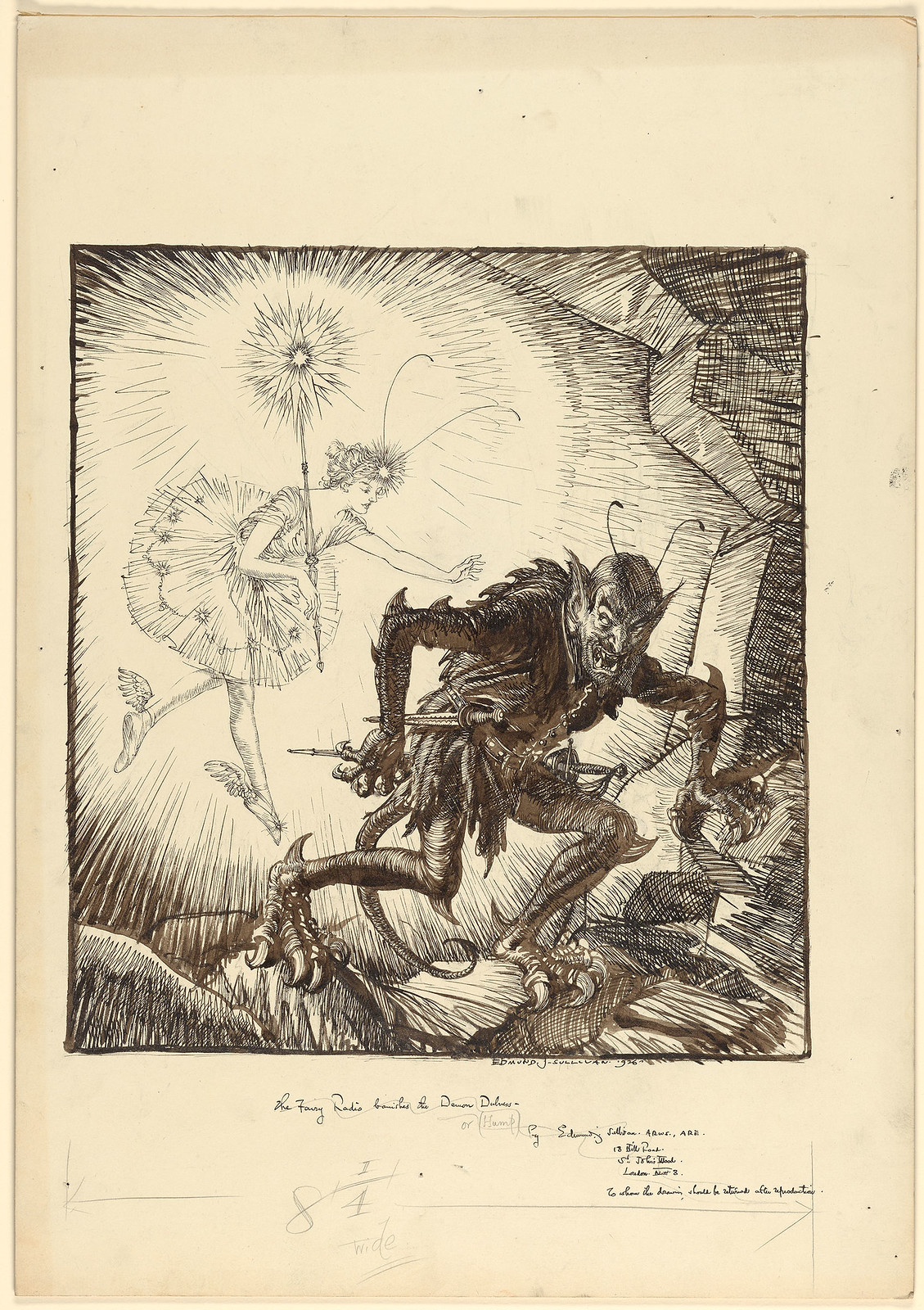 Edmund Joseph Sullivan - The Fairy Radio Banishes the Demon Dulness, 1926