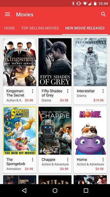 Play Store App - Movies - New Movie Releases