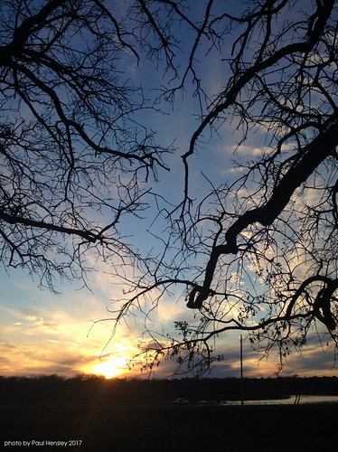 sunset lake branch sky