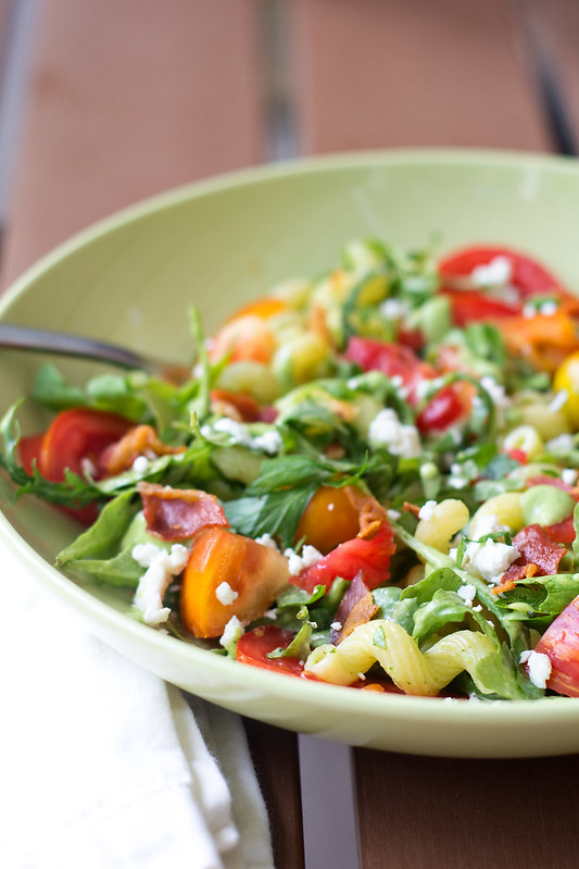 Pasta with Heirloom Tomatoes and Herb Vinaigrette