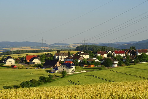 houses summer nature architecture buildings germany landscape deutschland countryside village hessen view fields hesse