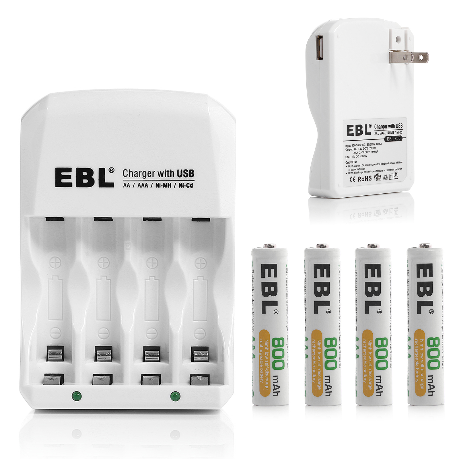 EBL rechargeable batteries & charger