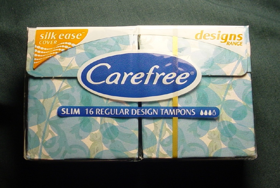 Found double pack of Carefree slim tampons