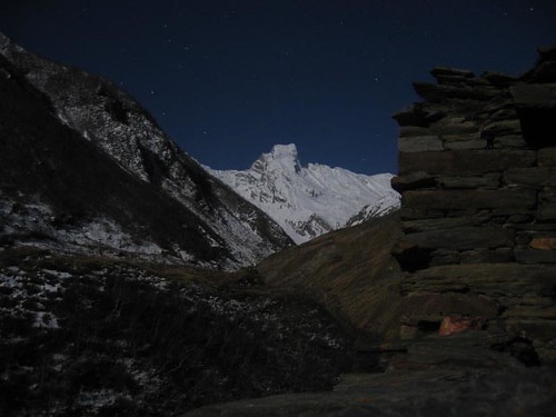 2004 nandadevi trek mountains india night himalaya village asia