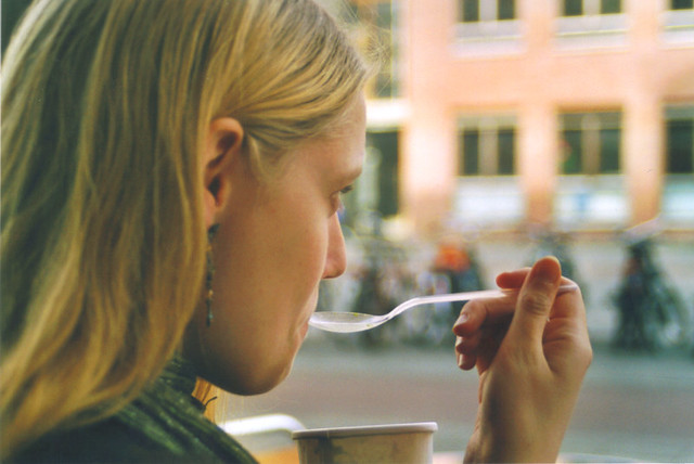 Girl with soup