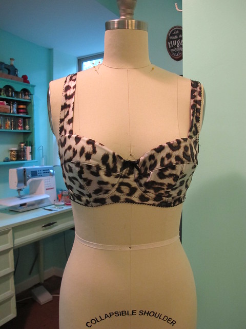 Silk leopard print Boylston bra