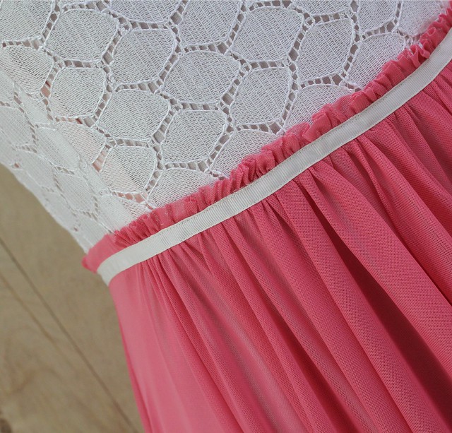peaches and cream modest summer dress via kristinajblog