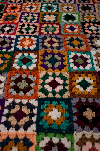Old-Fashioned Granny Square Afghan