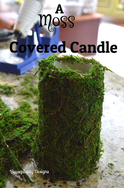 Moss Covered Candle-Housepitality Designs
