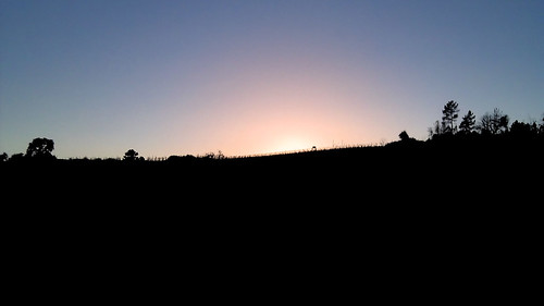 sunset sky mountain silhouette sunrise dark hill watertower watertank