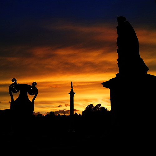 park sunset sculpture castle silhouette germany deutschland evening abend sonnenuntergang skulptur schloss potsdam schlos sancesouci