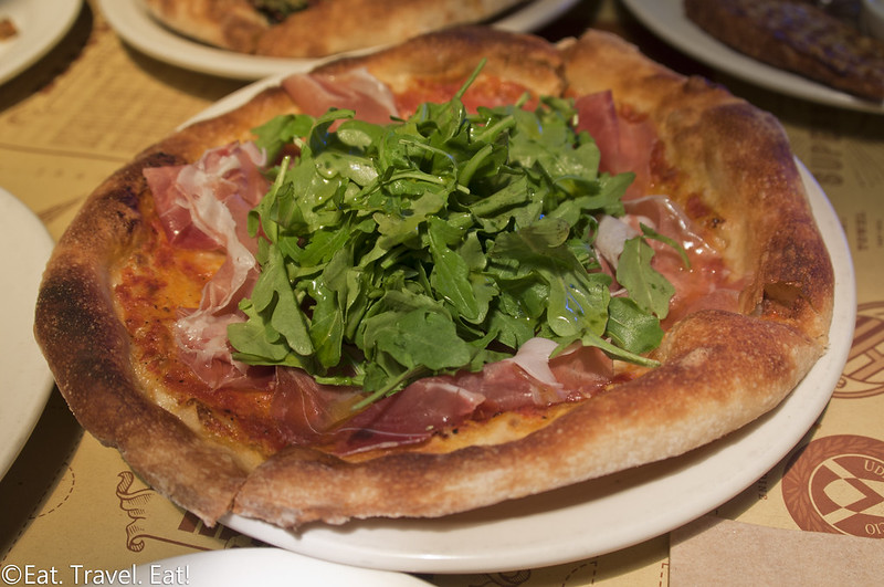 Pizzeria Mozza- Los Angeles, CA: Proscuitto di Parma, Rucola, Tomato & Mozarella Pizza