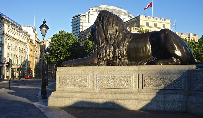 Bronze Lion at Trafalgar