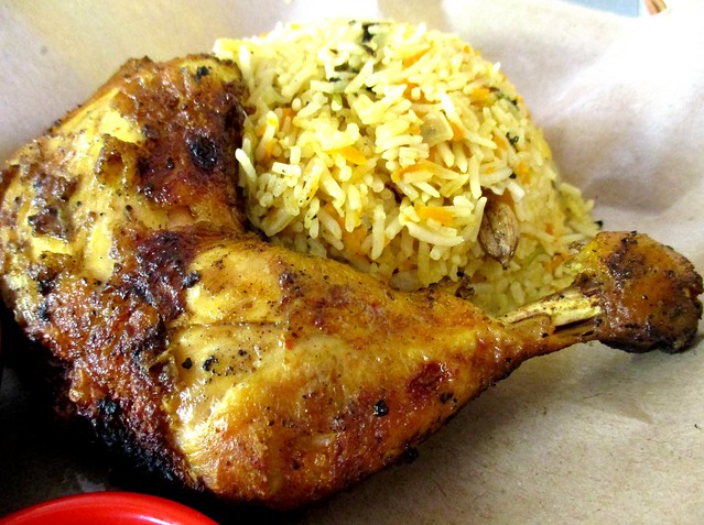 pili-pili rice with grilled chicken