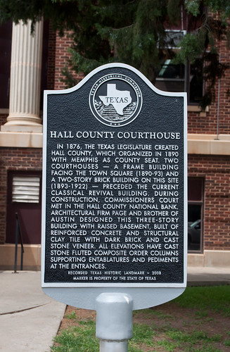 texas memphis marker historical courthouse courthouses hallcounty texascountycourthouses