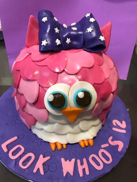 Owl Cake by Tania Saad Malik of For Goodness Bake