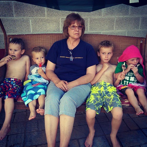 Grandma has a been out of town...there were some boys who missed her....