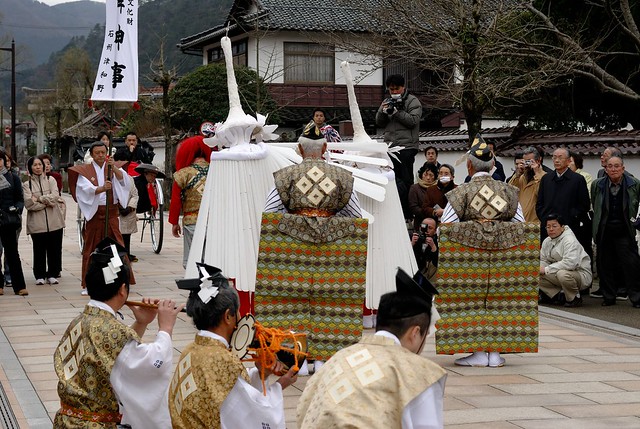 traditional Japanese dance of heron (Sagi-Mai)