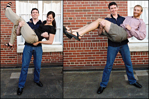 red portrait woman newyork man building me reunion girl smile june nikon diptych funny posed ofme 2006 adirondacks noflash 1755mmf28g d200 saranaclake 10yearreunion carpeicthus hotelsaranac saranaclakehighschool flickr:user=carpeicthus