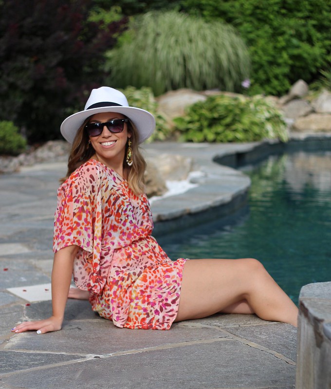 Bright Printed JustFab Bathing Suit Cover Up