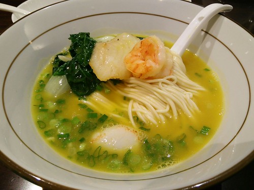 Handmade Noodles in Seafood Soup