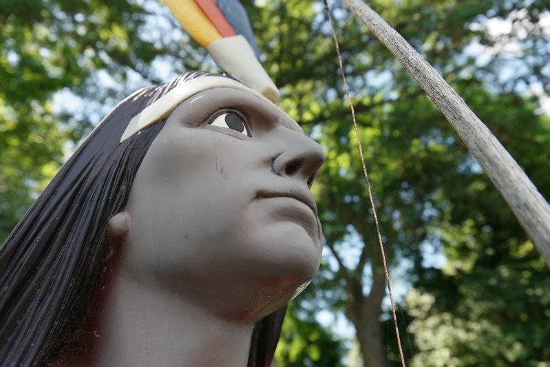 Indian statue. Maine.