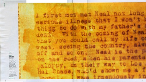 Jack Kerouac Manuscript Photo in San Francisco Magazine