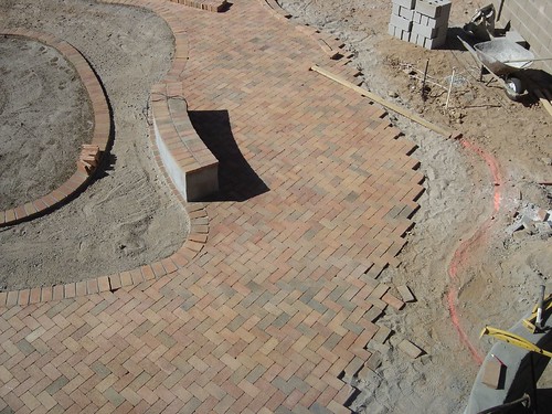 brick yard landscape backyard pavers hardscape