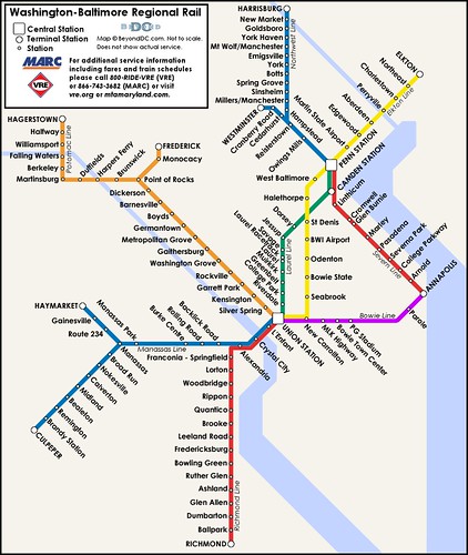 MD & VA commuter rail look great together on one map - Greater Greater ...