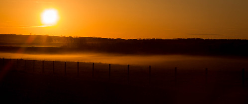 sunset orange sun mist field fog canon sundown smoke alberta dust innisfail 5dmkiii paulhowardphotography