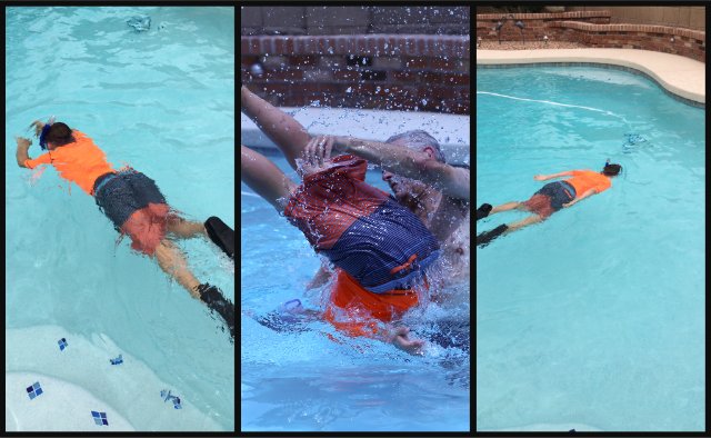 swimming collage