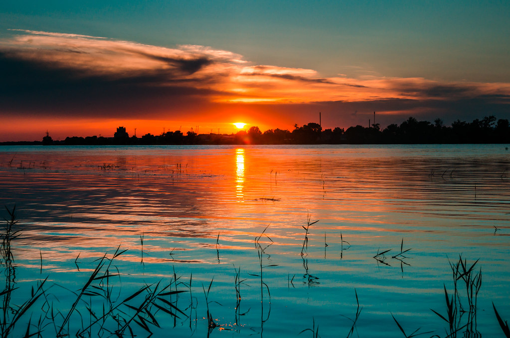 Coucher de soleil sur le Delta du Danube
